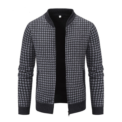 Men's Sweater Coat Cardigan Long Sleeve Knitted Thickened Warm