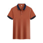 Ice Ion Mercerized Pearl Cotton Color Matching Collar Polo Shirt For Men And Women