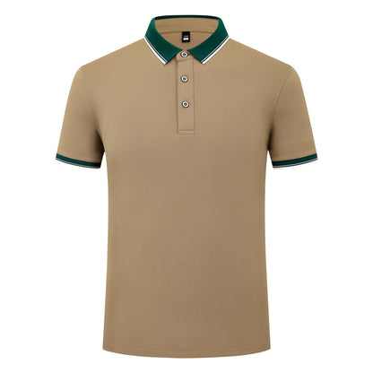 185g Elastic Fiber Di Skin Cotton Polo Shirt Color Matching
