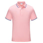 Simple Polo Shirt Short Sleeve Striped Lapel