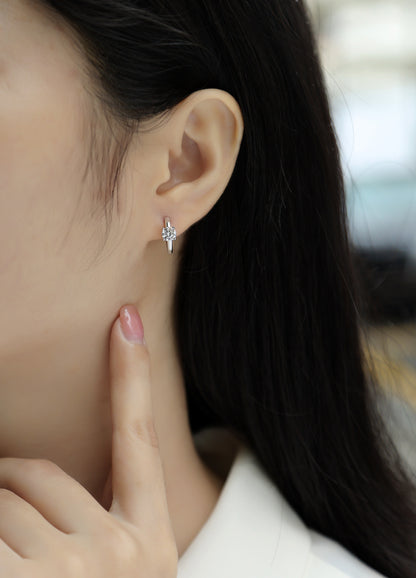 Set Out From The Heart - Earrings Set With 0.5-carat Top-quality Moissanite S925 Silver And Platinum-plated Stud Earrings, A Fashionable And Trendy Accessory, Can Be Tested With A Diamond Pen