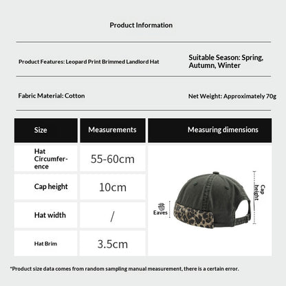 American-style Niche Leopard-print Streetwear Hat