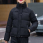 Winter Down Cotton Jacket With Stand Collar Women's Short Style