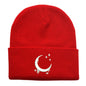 Amazon Embroidered Knitted Hat With Moon And Stars Design AutumnWinter Wool Hat