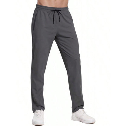 Sports Basketball Running Casual Pants Men's Loose Lace-up Elastic Waist Long Pants