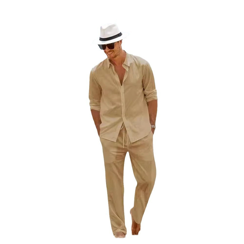 European And American Men's Fashion Casual Set Long Sleeve