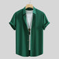 Men's Short-sleeved Shirt Solid Color Summer