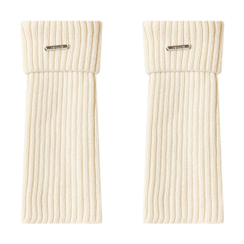 Female Vertical Stripe Slimming Solid Color Retro Sock Set