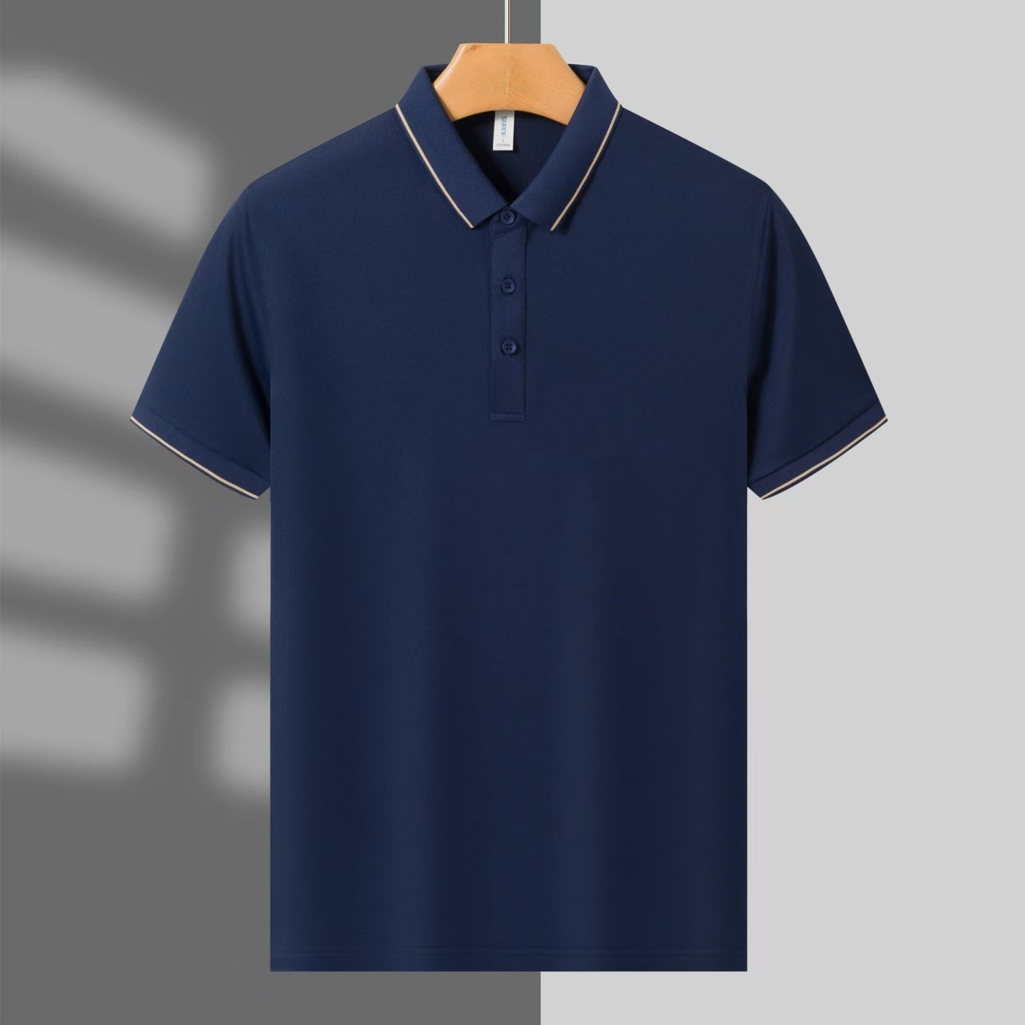 Summer Work Clothes Polo Shirt Ice Ion Single Collar Lapel Breathable Comfortable