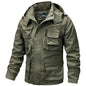 Outdoor Windproof Shell Jacket Loose Plus Size Casual Multi-pocket Workwear Jacket