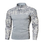 Camouflage panel zipper T-shirt
