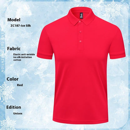 Summer Ice Silk Polo Shirt Overalls