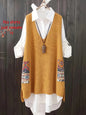 Women's Knitted Vest Loose V-neck