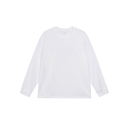 Men's Simple Solid Color Pure Cotton Long Sleeved T-shirt