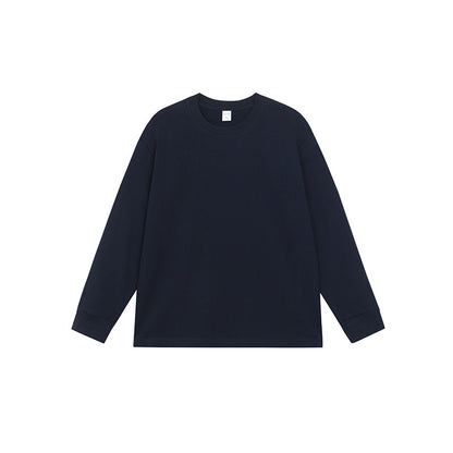 Men's Simple Solid Color Pure Cotton Long Sleeved T-shirt