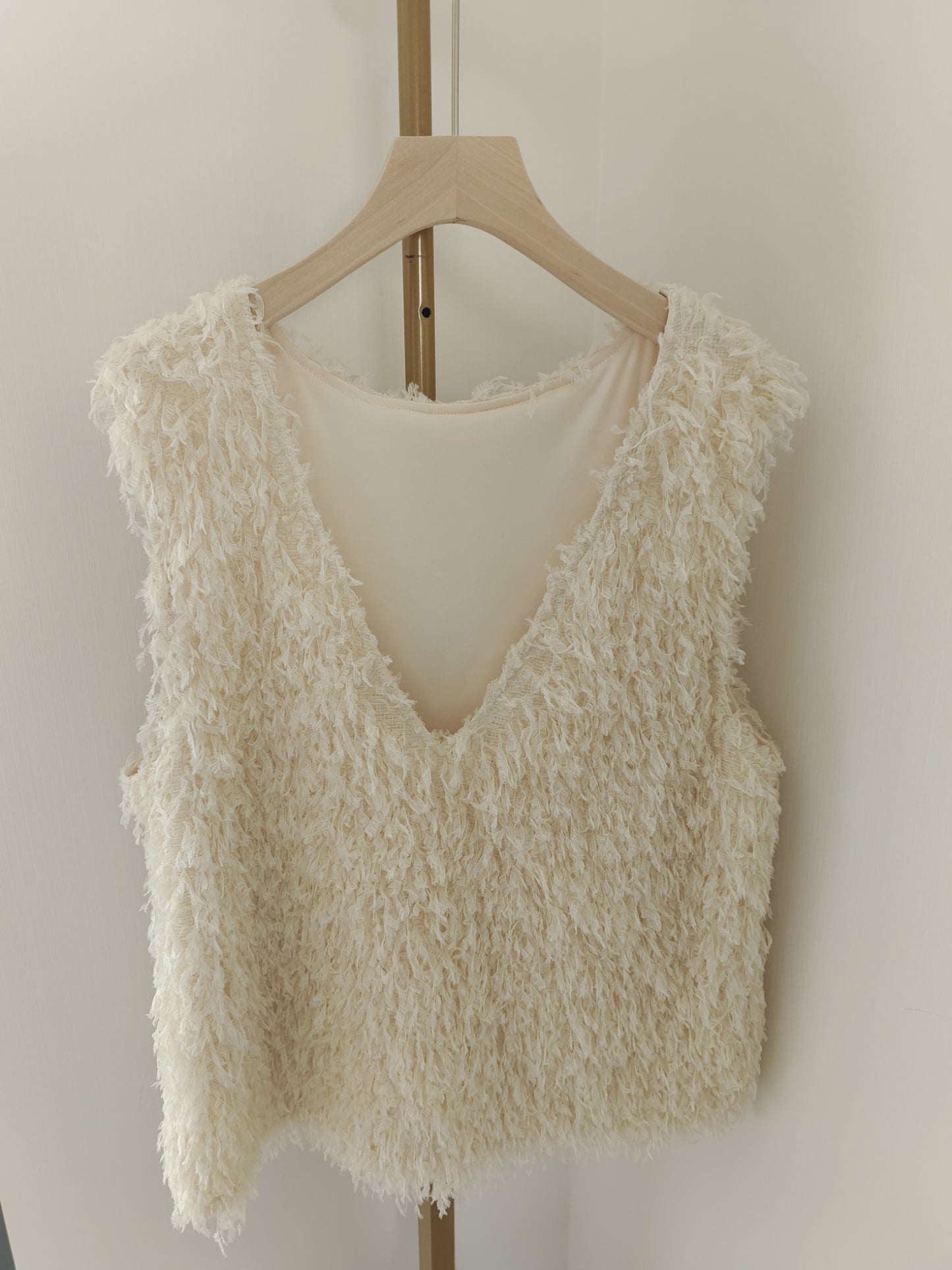 Fashion V-neck Sleeveless Soft Tassel Women's Vest