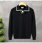 Lightly Mature Casual Polo Collar Sweater Men