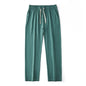 Mens Solid-Color Straight-Leg Lace-Up All-Match Sports Pants For Men