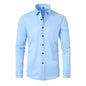 Full Elastic Force Shirt Men's Non-ironing Anti-wrinkle Solid Color