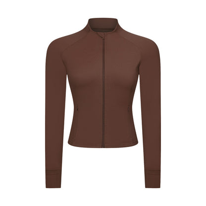 Slim-fit Yoga Wear Long Sleeve Tup Cardigan