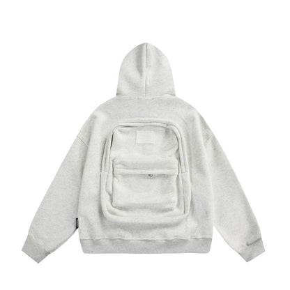 Solid Color Back Small Bag Design Cardigan Coat Outerwear