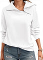 Womens Zipper Sweatshirt Turtleneck Long Sleeve Pullover Casual Loose Sweatshirts Top T Shirts