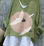 Women's Floral Loose Printed Casual Long Sleeve