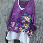 Women's Floral Loose Printed Casual Long Sleeve