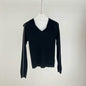 Wool Sweater Big Lapel Long Sleeve Top