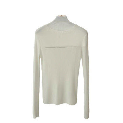 Glitter High Elastic Wool Off-neck Long Sleeve Sweater