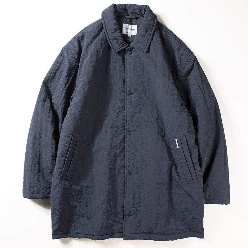 Retro Lapels Men's Mid-length Thermal Quilted Trench Coat