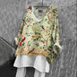 Women's Floral Loose Printed Casual Long Sleeve