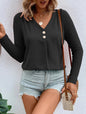Women's Fashion Long Sleeve Button Top