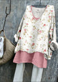Women's Floral Loose Printed Casual Long Sleeve