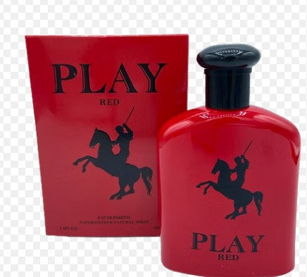 PLAY RED BY LOVALI FRAGRANCES FOR MEN - 3.4 FL OZ / 100 ML - EAU DE PARFUM - NEW SEALED BOX
