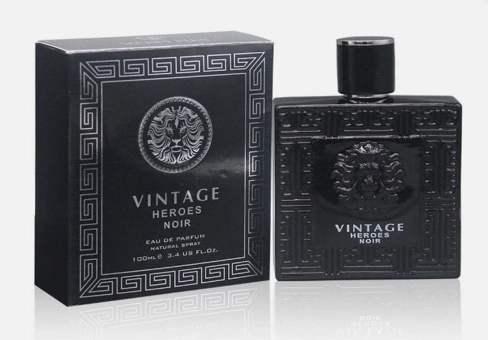 VINTAGE HEROES NOIR BY SECRET PLUS FOR MEN - 3.4 FL OZ / 100 ML -EAU DE PARFUM - NEW SEALED BOX