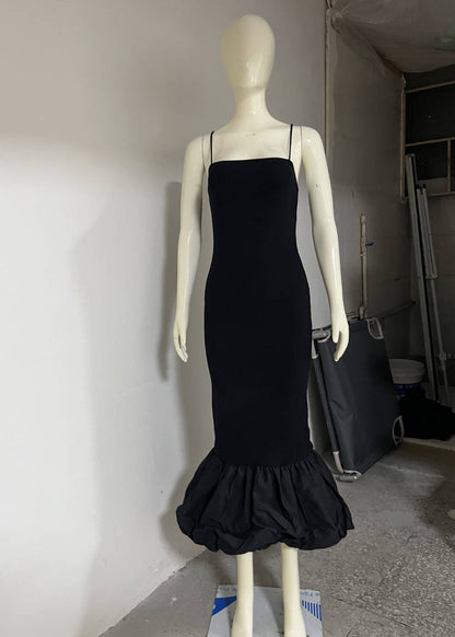Sling Long Knitted Fishtail Dress Women