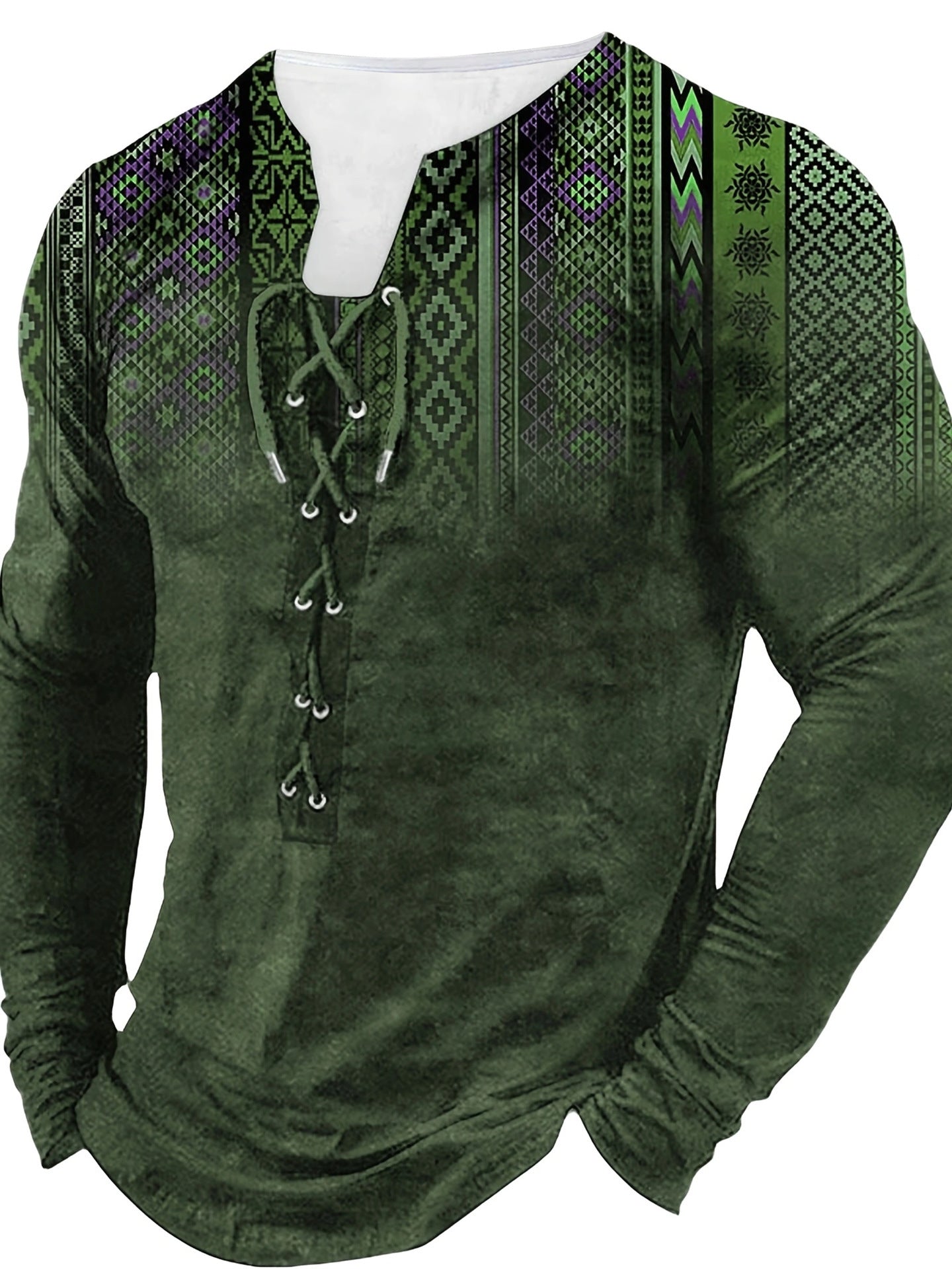European And American Sports Long Sleeved Men's Print
