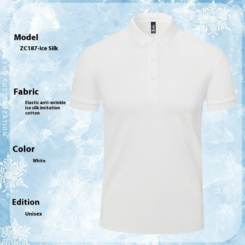 Summer Ice Silk Polo Shirt Overalls