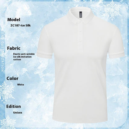 Summer Ice Silk Polo Shirt Overalls