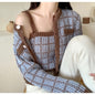 Knit Cardigan Tweed Needle Inner Wear Trendy Two-piece Set
