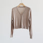 Spring And Summer Fashionable Soft And Comfortable V-neck Short Sweater