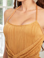 Women's Halter Slit Slim Hip Twist Dress
