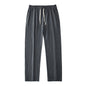 Mens Solid-Color Straight-Leg Lace-Up All-Match Sports Pants For Men