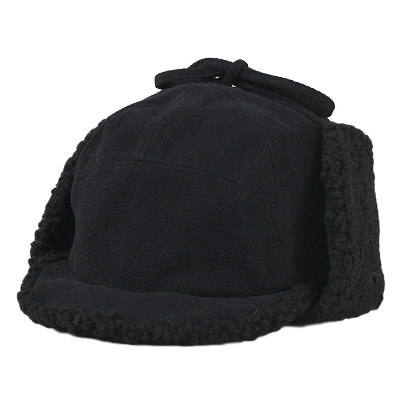 Lamb Wool Warm Lei Feng Hat Northeast Ear Protection Riding Hat