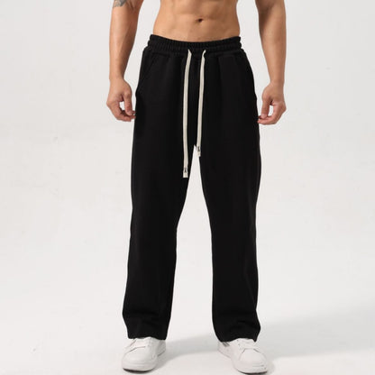 Solid Color Casual Straight-leg Men's Sports Trousers