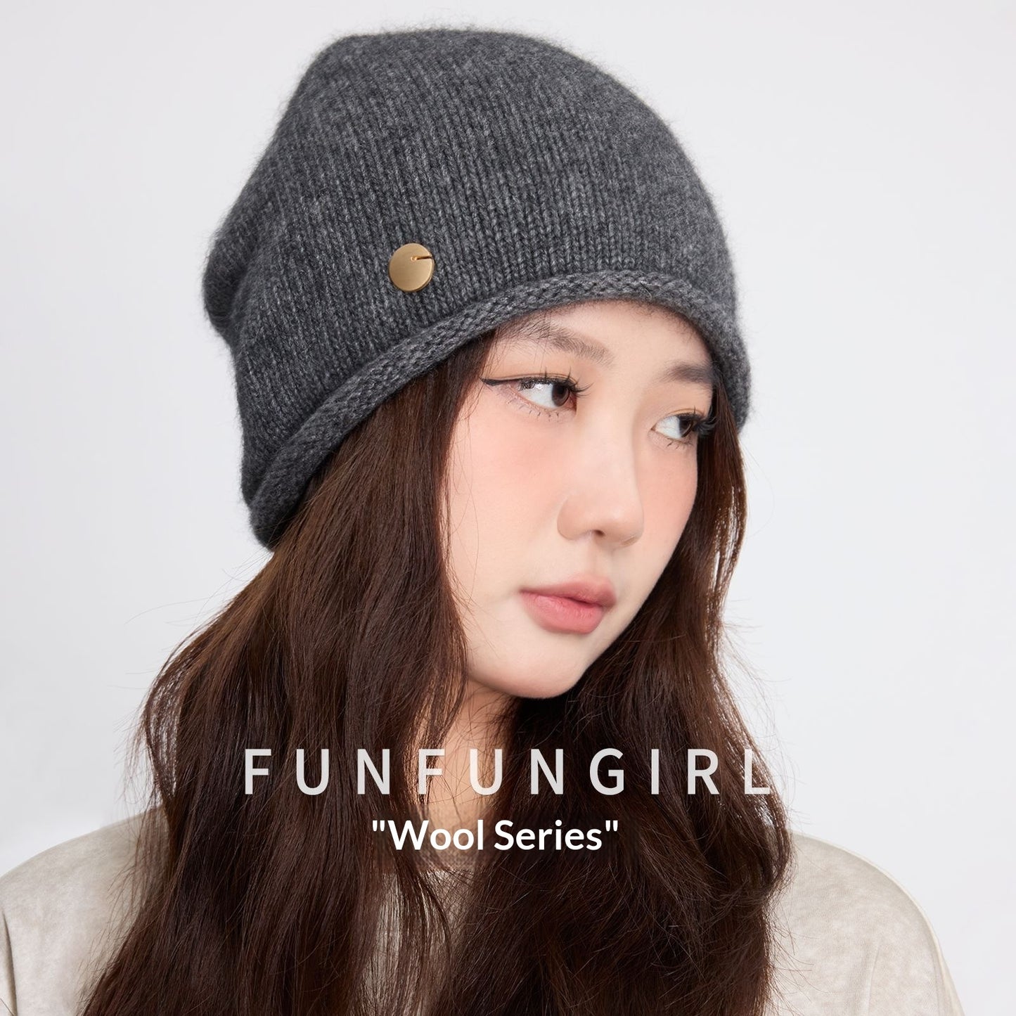 Women's Fashion Wool Knitted Warm Ear Protection Yarn Hat