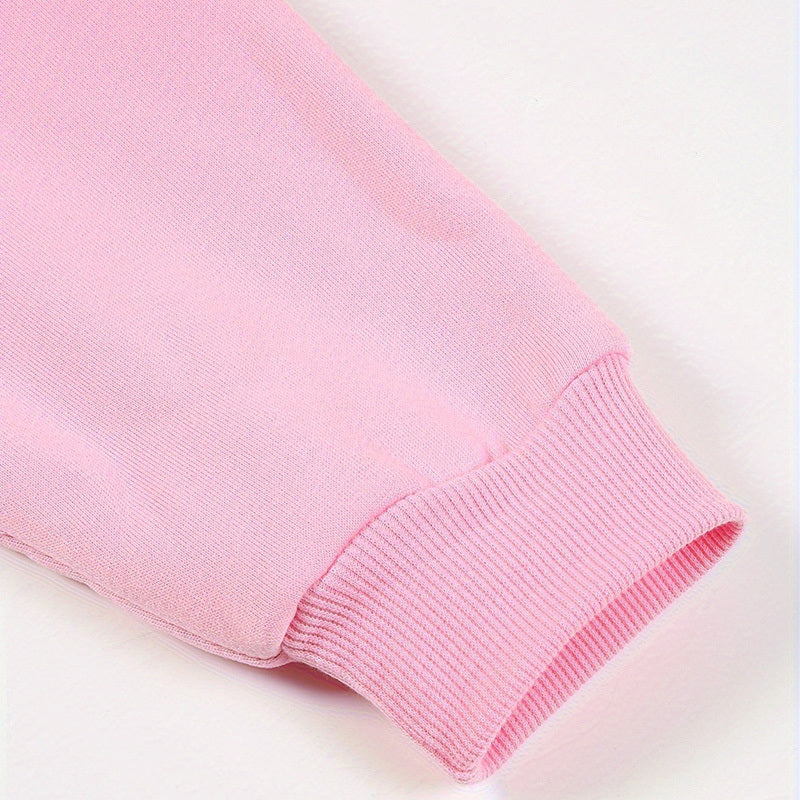 Women's Solid Color Casual Pullover Sweatshirt - Minimalist Round Neck Long Sleeve Top For Spring&Fall