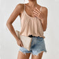 Pleated Camisole All-match Loose Sleeveless Vest Top