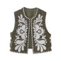 European And American Women's Clothing Sleeveless Embroidered Vest Women's Top